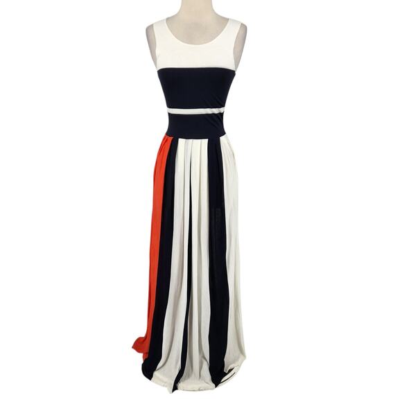 French Connection Maxi Dress – Sleeveless Colorblock Comfortable Chic - Picture 3 of 10